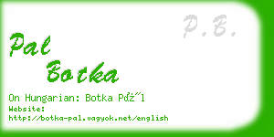 pal botka business card